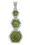Turquoise Genuine Sterling Silver Southwest Pendant MX65253